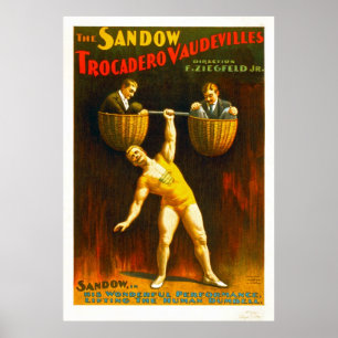 Sandow Trocadero Vaudevilles Poster