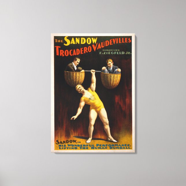 Sandow Trocadero Vaudevilles Weightlift Canvastryck (Framsida)