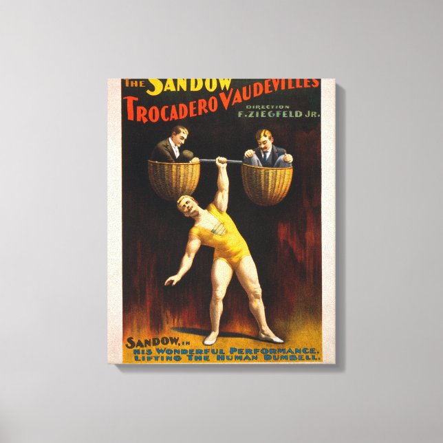 Sandow Trocadero Vaudevilles Weightlift Canvastryck (Framsida)