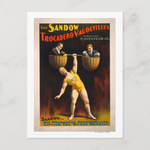 Sandow Trocadero Vaudevilles Weightlift Vykort