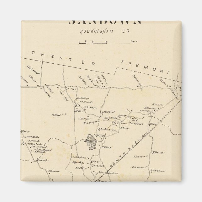 Sandown, Rockingham Co Magnet (Framsidan)