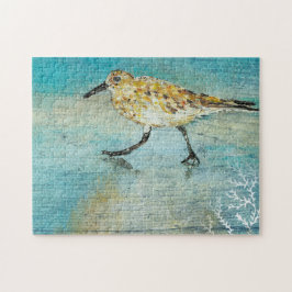 Sandpiper Coastal Bird Ocean Pussel