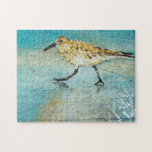 Sandpiper Coastal Bird Ocean Pussel