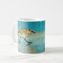 Sandpiper Coastal Bird Wading Ocean Beach Kaffemugg