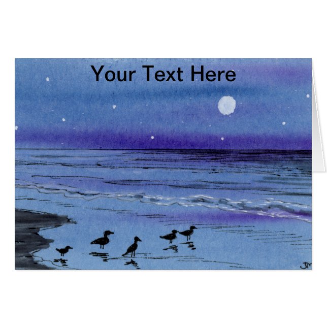 Sandpiper Hälsningskort (Framsidan Horizontal)