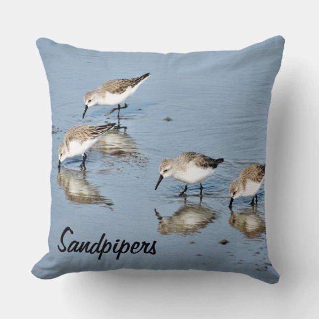 Sandpiper Sea Birds Dekorativ kudde (Framsida)