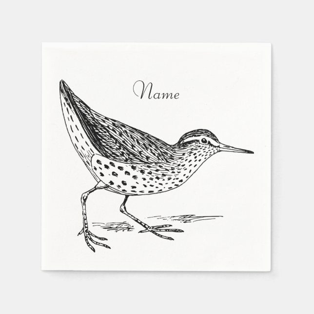 Sandpiper Shorebird Thunder_Cove Pappersservett (Framsidan)