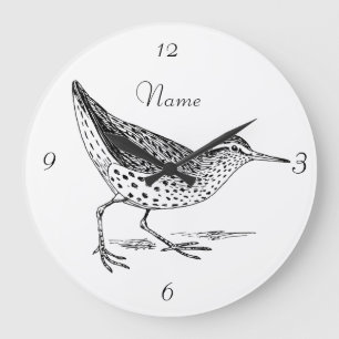 Sandpiper Shorebird Thunder_Cove Stor Klocka