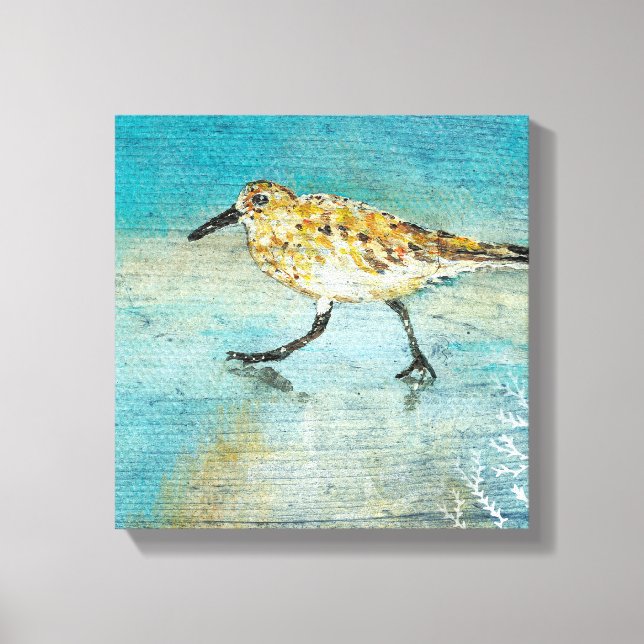Sandpiper Wading Shorebird Weasted Search Canvas (Framsida)