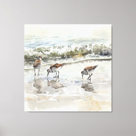 Sandpipers Beach Art Vattenfärger Canvastryck