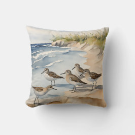 Sandpipers havsabborre med vattendfärg kudde
