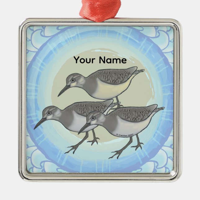 Sandpipers Premium Fyrkantig Ornament (Framsidan)