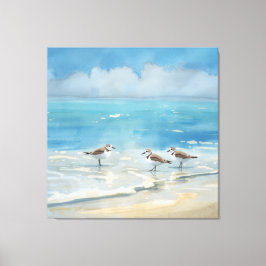 Sandpipers Strand Ocean Canvastryck