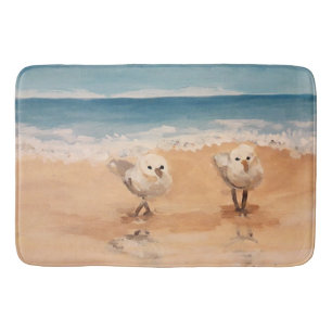 Sandpipers vid Sea Shore Bath Mat Badrumsmatta