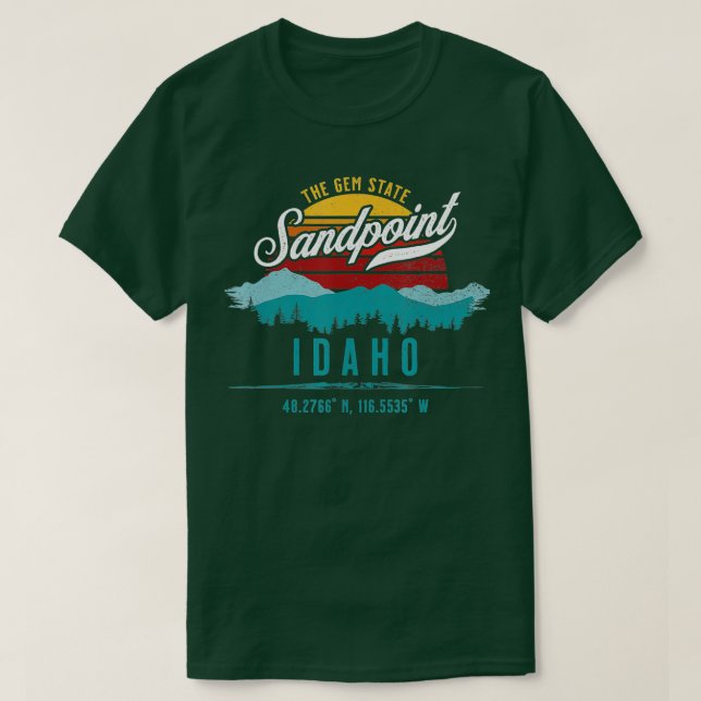 Sandpoint Idaho Souvenir 5 T Shirt (Design framsida)