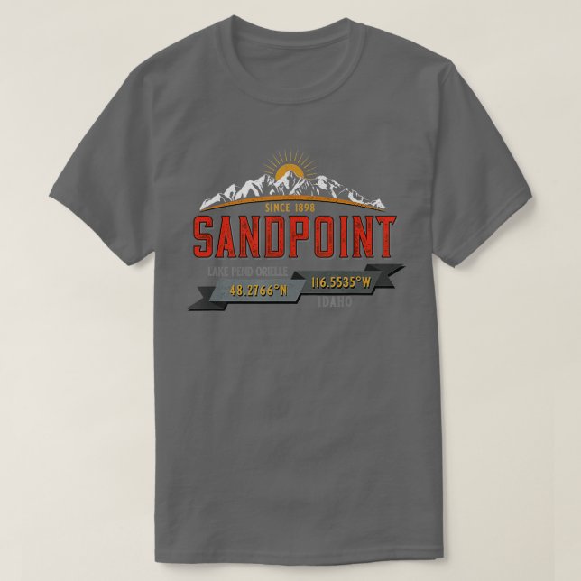 Sandpoint Idaho Souvenir T Shirt (Design framsida)