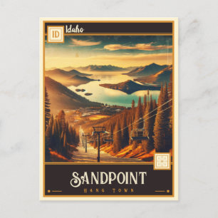 Sandpoint, Idaho VINTAGE Vykort
