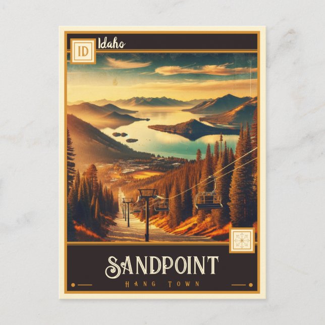 Sandpoint, Idaho | VINTAGE Vykort (Framsida)