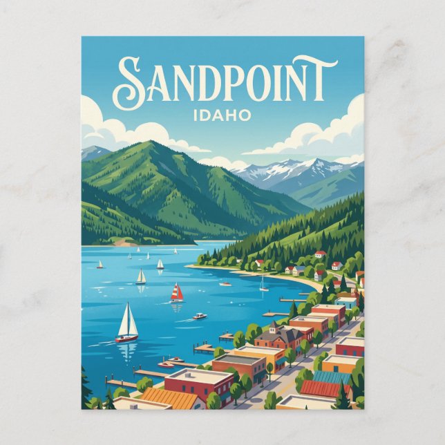 Sandpoint Idaho Vykort (Framsida)
