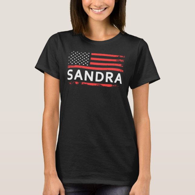 SANDRA AMERICAN FLAGGA FÖR SANDRA T SHIRT (Framsida)