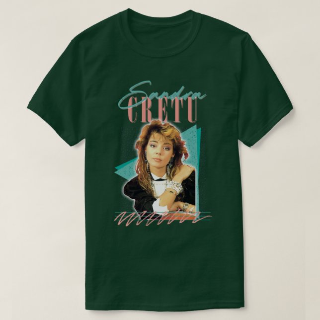 Sandra Cretu 80s Retro Fläkt Art Design3 T Shirt (Design framsida)