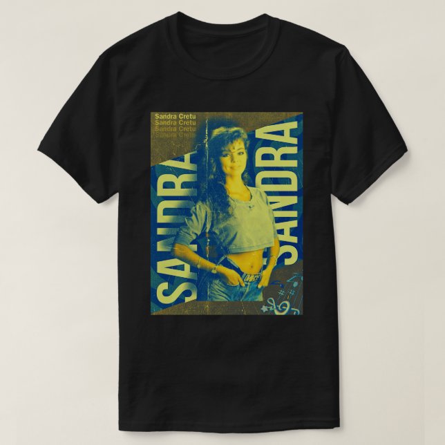 Sandra Cretu 80s Retro Fläkt Design T Shirt (Design framsida)