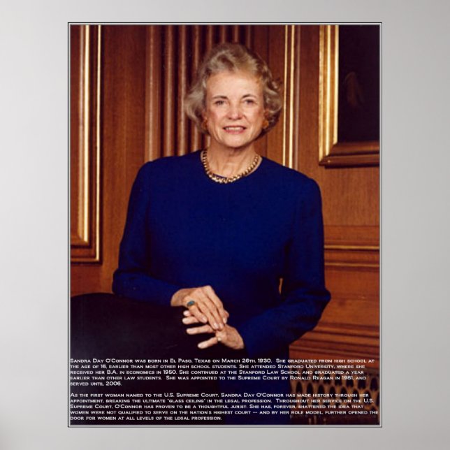 Sandra Day O'Connor w/Bio Poster (Framsidan)