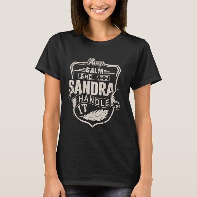 Sandra First Namn Shirt Sandra Namn Birthday T (Framsida)
