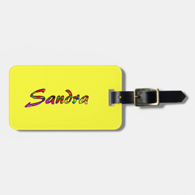 Sandra's resetillbehör Bagageetikett Bagagebricka (Horisontell Framsida)