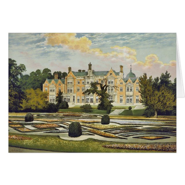 Sandringham hus Norfolk England OBS Kort (Framsidan Horizontal)