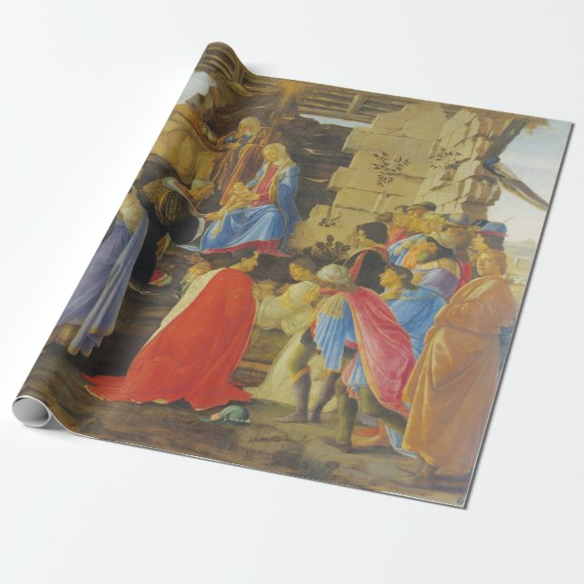 Sandro Botticelli 1475:s reklam för Magi Presentpapper (Utrullad)