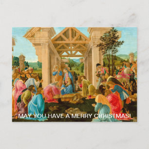 Sandro Botticelli, Adoration the Magi Helgdag Helg Vykort