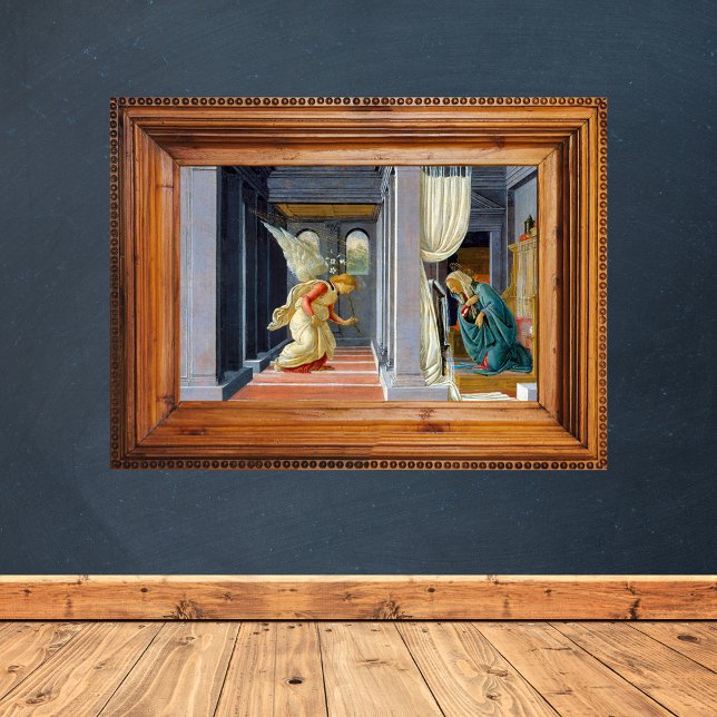 Sandro Botticelli Annunciation Painting Poster (The Annunciation by Sandro Botticelli Catholic Christian Art Poster)