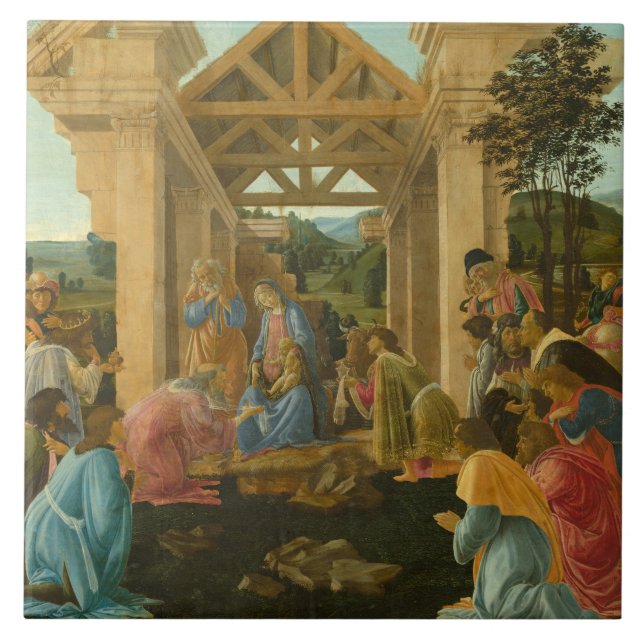 Sandro Botticelli - Apropå Magi Kakelplatta (Framsidan)