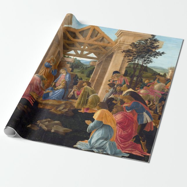 Sandro Botticelli "Apropå Magi" Presentpapper (Utrullad)