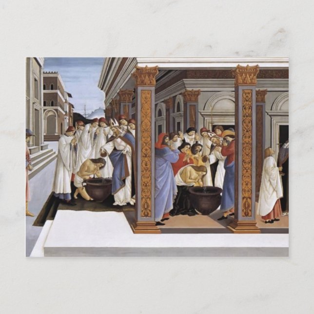 Sandro Botticelli- Baptism i St Zenobius Vykort (Framsida)