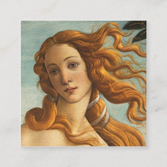 Sandro Botticelli Birth of Venus Fyrkantigt Visitkort (Framsida)