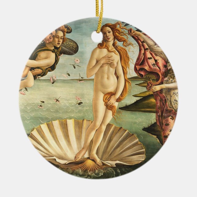 Sandro Botticelli Birth of Venus Julgransprydnad Keramik (Framsidan)