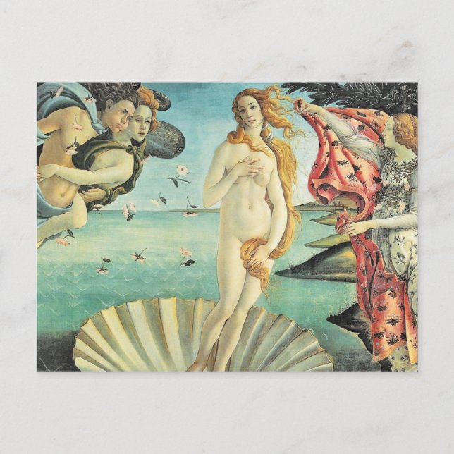 Sandro Botticelli Birth of Venus Vykort (Framsida)