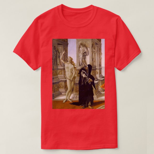 Sandro Botticelli Calumny of Apelles-information T Shirt (Design framsida)