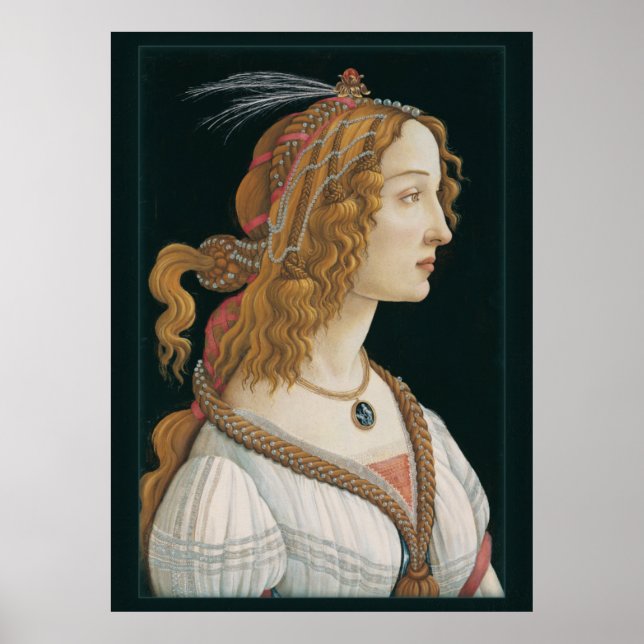 Sandro Botticelli Dam C0281 Poster (44 på 112 cm) (Framsidan)