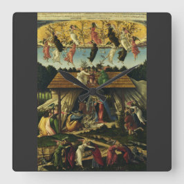 Sandro Botticelli - Den mystiska julen – Finkonst Fyrkantig Klocka