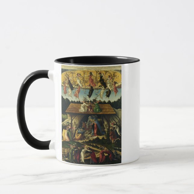 Sandro Botticelli - Den mystiska julen – Finkonst Mugg (Vänster)