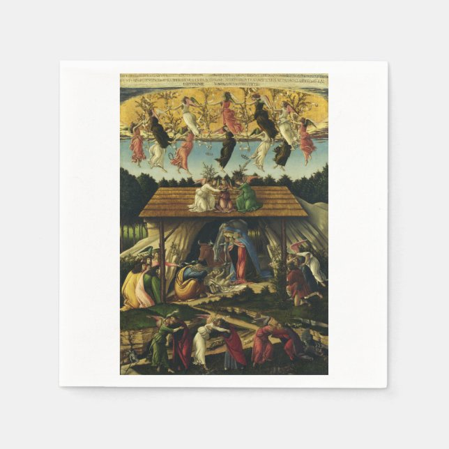 Sandro Botticelli - Den mystiska julen – Finkonst Pappersservett (Framsidan)