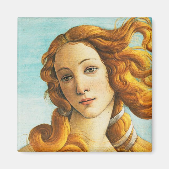 Sandro Botticelli Information om Venus Ansikte föd Magnet (Framsidan)