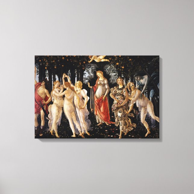 Sandro Botticelli - La Primavera Canvastryck (Framsida)