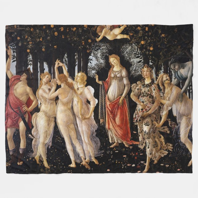 Sandro Botticelli - La Primavera Fleecefilt (Framsidan (Horisontell))