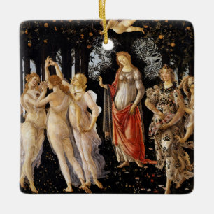 Sandro Botticelli - La Primavera Julgransprydnad Keramik
