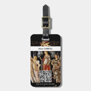Sandro Botticelli - La Primavera - QR-kod Bagagebricka