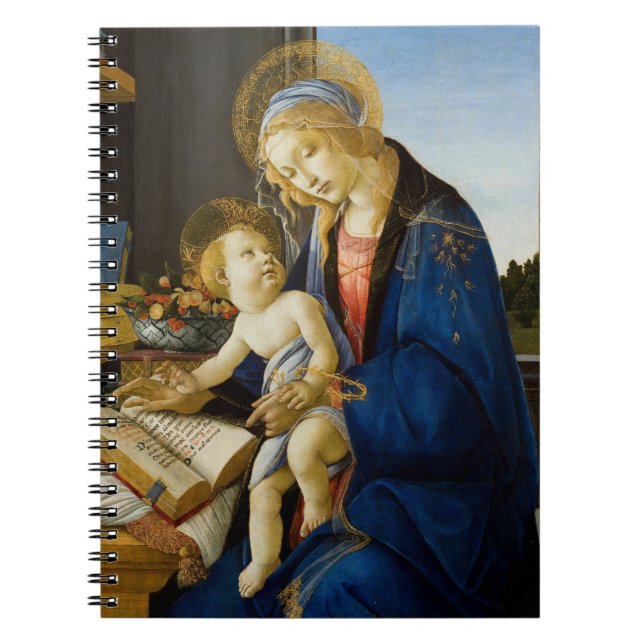 Sandro Botticelli Madonna of the Bok Child Jesus Anteckningsbok (Framsidan)